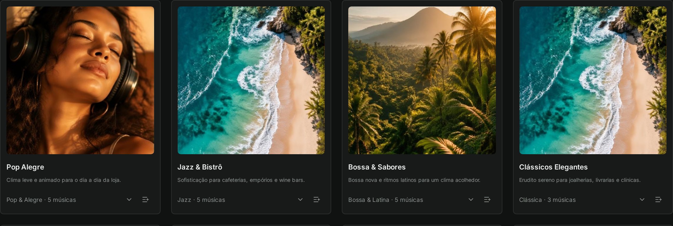 Playlists prontas por gênero no catálogo do Cajuê Sound Cloud